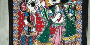Radhe Krishna Madhubani Mithila Painting