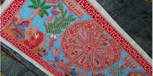 Shiv Parvati Madhubani Art Painting