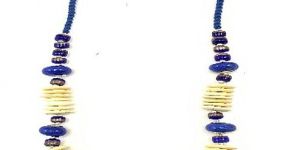 NK 15094 Bone Bead with Thread Necklace