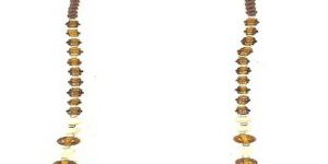 NK 15335 Glass Bone Bead Necklace