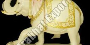 Marble Elephant Statue