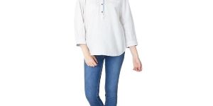 White Cotton Short Kurtis