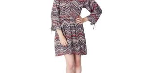 Zig Zag Print Short One Piece Dresses