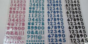 Glitter Number Numerical Sticker