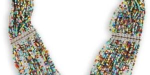 Long Beaded Multi Color Necklace