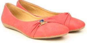 Womens Pink Colored Bellies Shoes
