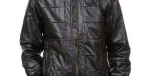 Pintex Black Shine Leather Jacket