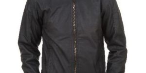 Plain Black Leather Jacket