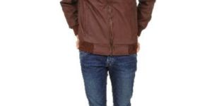 Plain Brown Leather Jacket