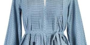 Floral Embellished Chambray Top