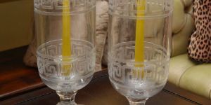 Glass Hurricane Lamp