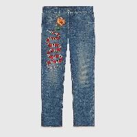 Embroidered Jeans Pants