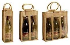 Jute Wine Bottle Bags