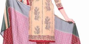 Printed Crepe Dress Material