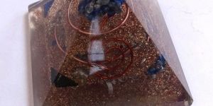 Copper Three Layer Orgone Pyramid with Crystals
