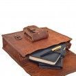 the Icon Pocket Vintage Leather Laptop Bag