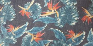 Denim Discharge Printed Fabric