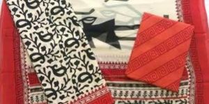 Ladies Embroidered Cotton Suit Fabric