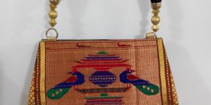 Pure Silk Paithani Hand Bag