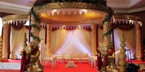 Fiber Golden Raj Wedding Mandap