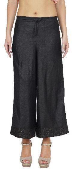 SSTP001-BK Ladies Tussar Palazzo