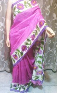 Block Printed Silk Sarees