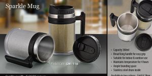 Silver Stainless Steel Sparkle Mug