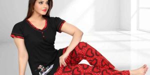 Cotton Sinker Ladies Night Suit