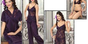 6 Pieces Bridal Nightwear Set