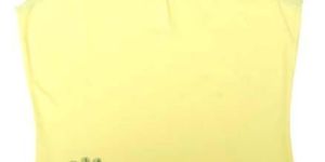 Hand Painted Sleeveless Collor Beach Print  Ladies Tee