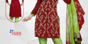Ladies Bandhej Dress Material