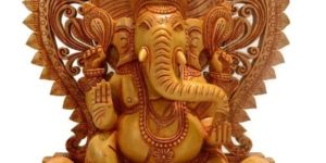 Wooden Ganesh Statue