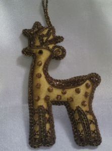 Beaded Christmas Deer Shape Hangings