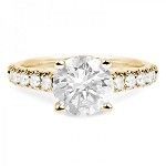 2.00 Ct Cen 1.20 Ct Diamond 14k Gold Solitaire Engagement Ring