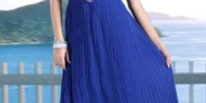 Ladies Pleated Long Dress