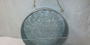 Galvanized Hanging Wall Planter