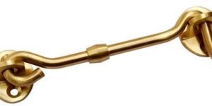 Brass Oval Staple Cabin Hook