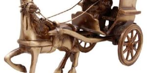 Antique Brass Horse Cart