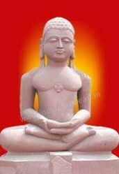 Marble Mahavir Jain Statue
