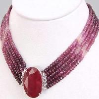 Ruby Emerald Sapphire Necklace