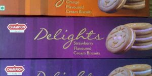 Delight Orange Flavoured Cream Biscuits