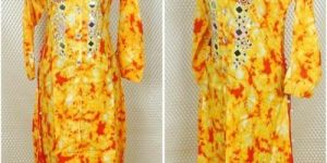 Rayon Mirror Work Kurti
