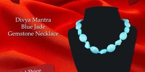 Divya Mantra Blue Jade Gemstone Necklace