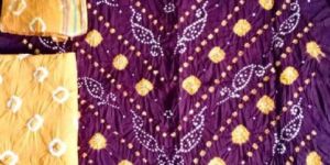 Cotton Bandhani Dress Material