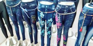 Rose Denim Jeggings