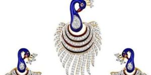 American Diamond Pendant Set