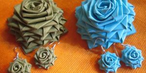 Paper Rose Earrings