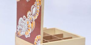 IVEI Hand Painted Wooden Chowk Art Trinket Box