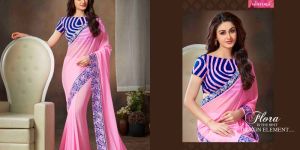 Pure Georgette Rose Pink Color Designer Saree-564