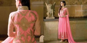 Super Pattern Pink Color Anarkali Suit